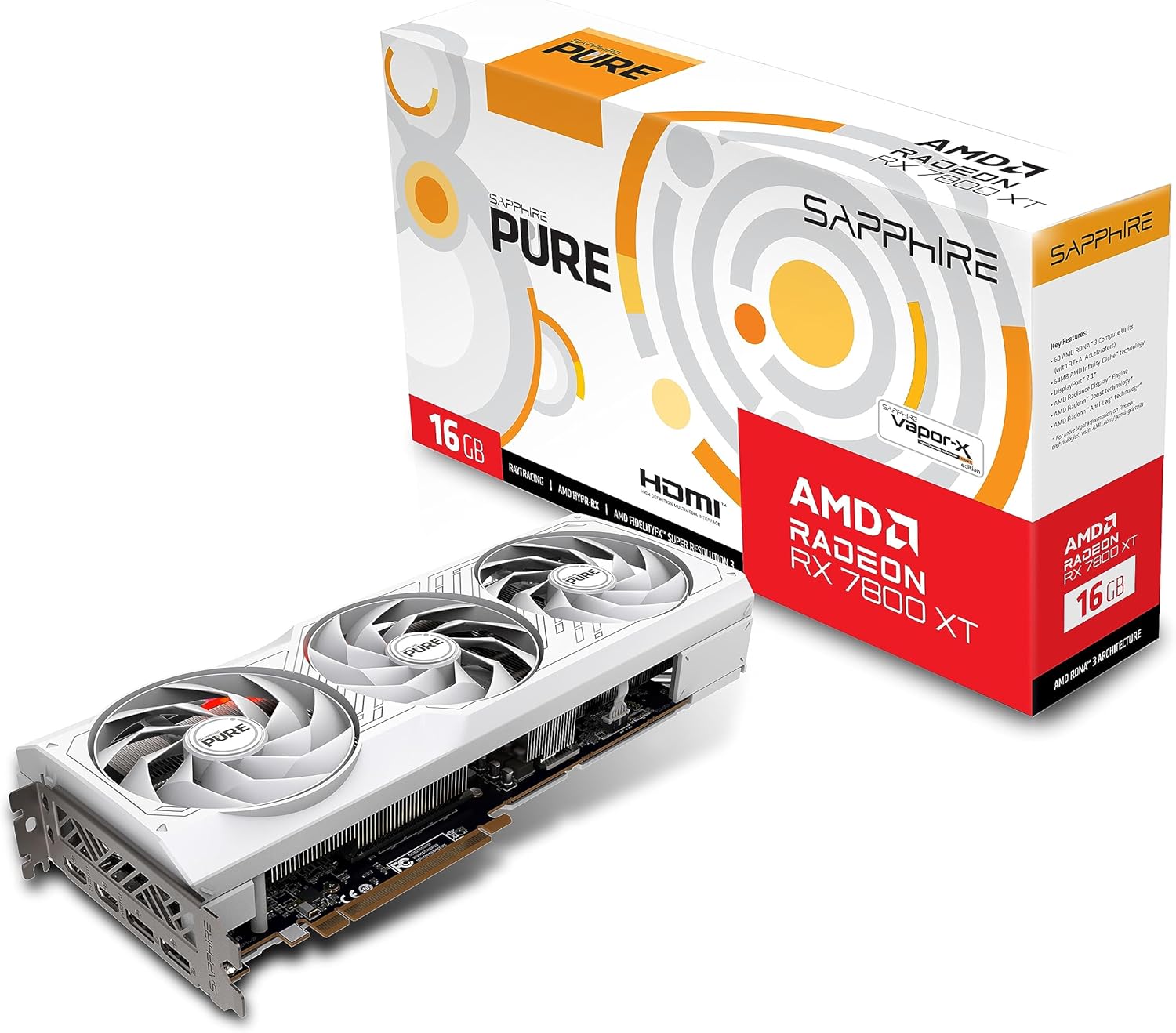 Sapphire Pure AMD Radeon RX 7800 XT 16GB Sapphire Pure AMD Radeon RX 7800 XT 16GB